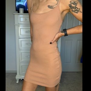 Rose Pink Tank Top Mini Dress